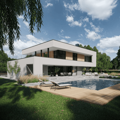 Wizualizacja domu jednorodzinnego New House 727 w1