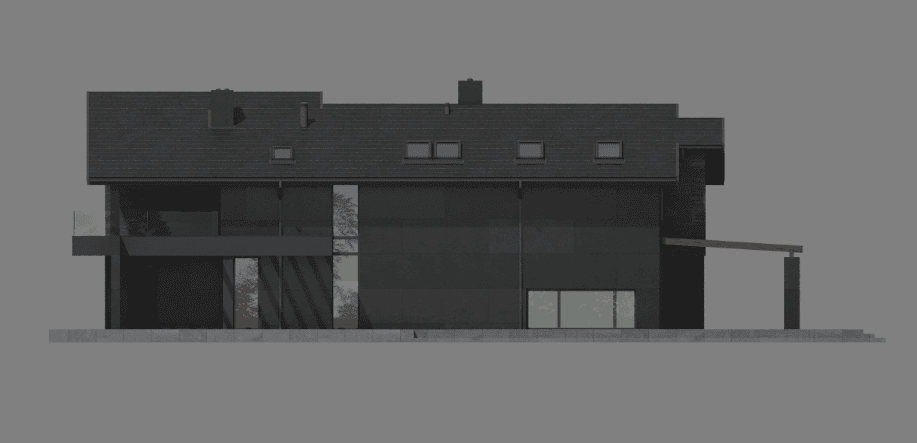 Elewacja tylna projektu domu New House 728