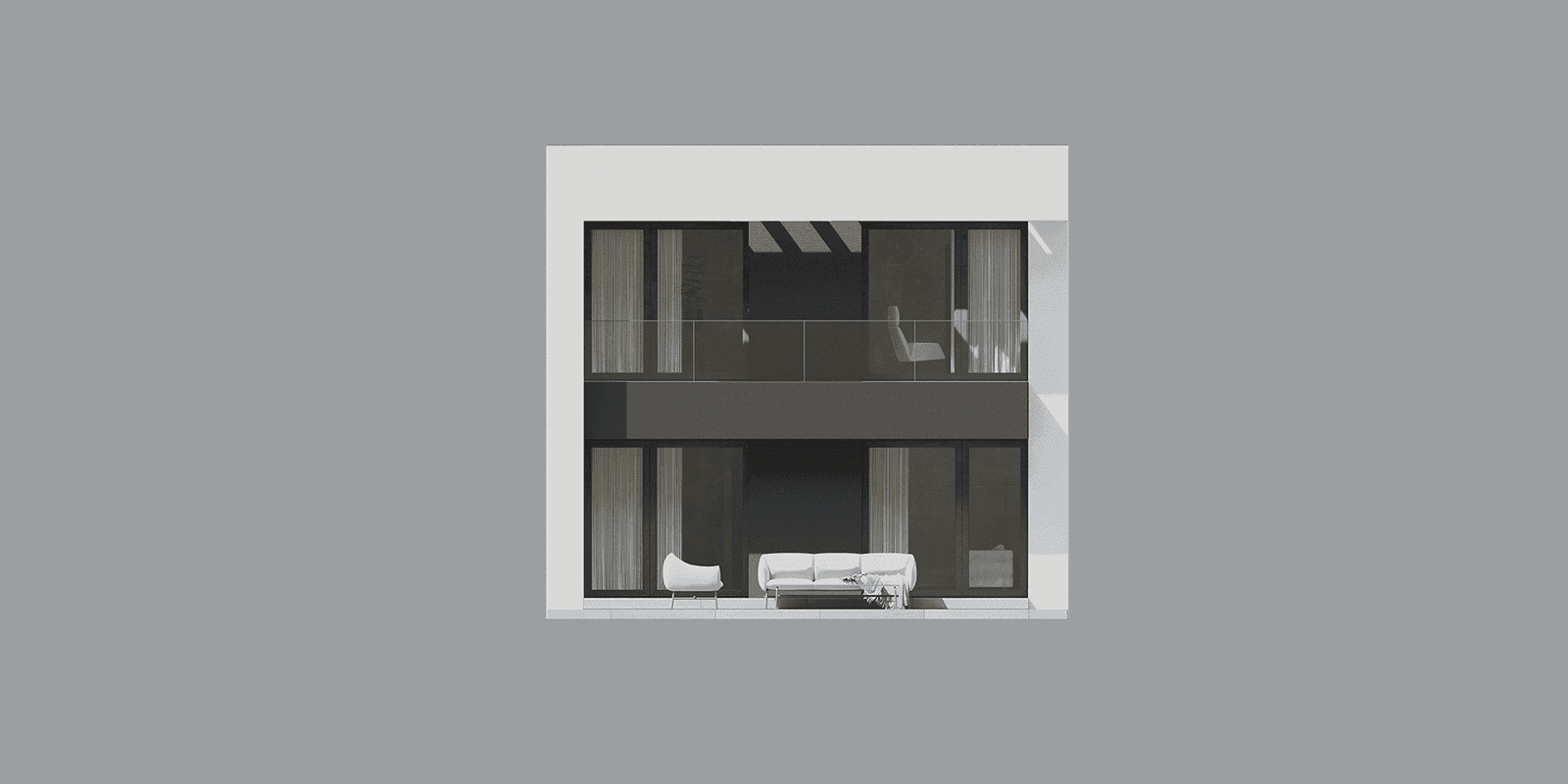 Elewacja tylna projektu domu New House 744