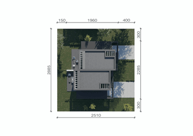 Usytuowanie projektu domu New House 744 B G1