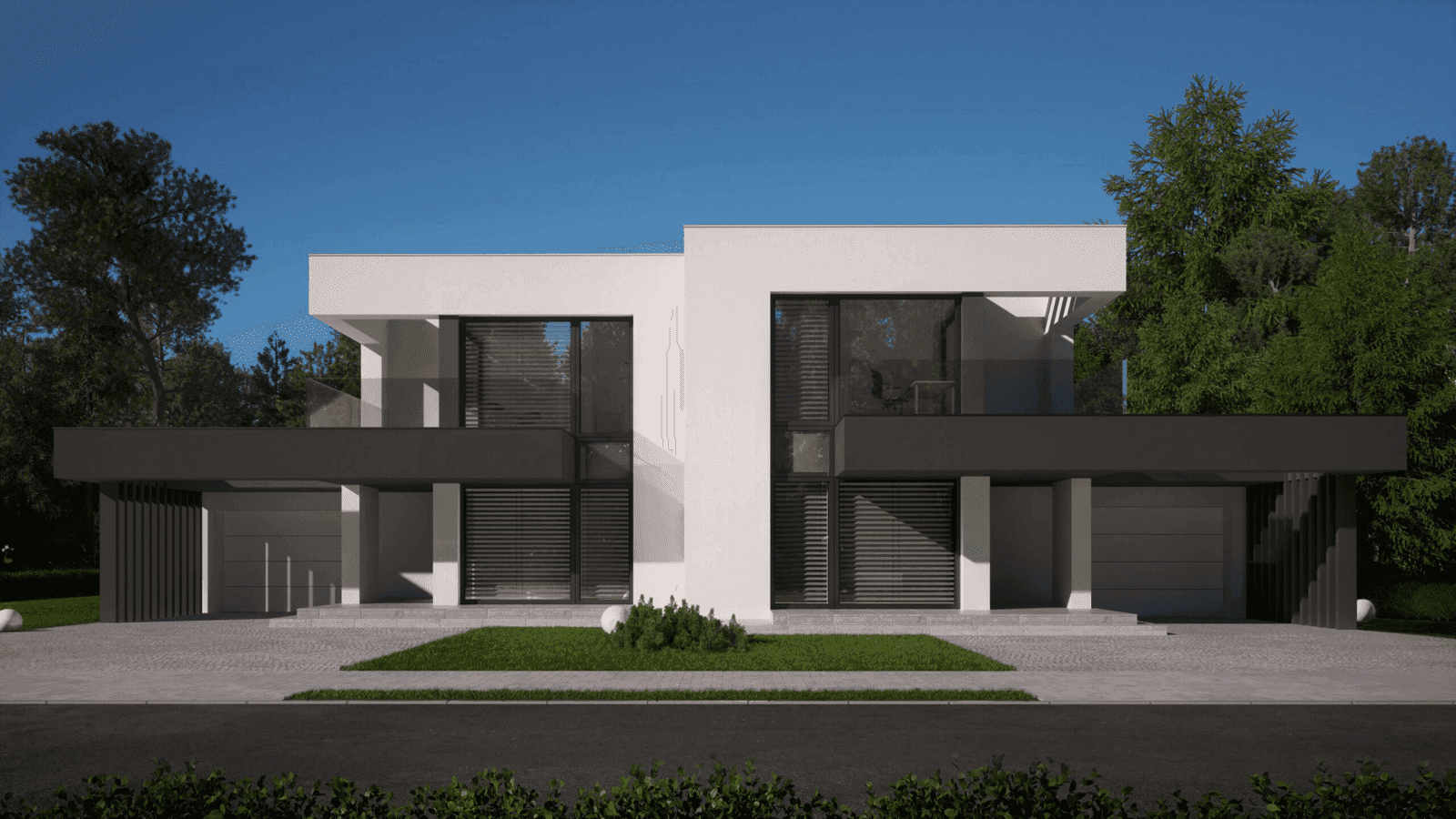 Wizualizacja domu jednorodzinnego New House 744 B G1