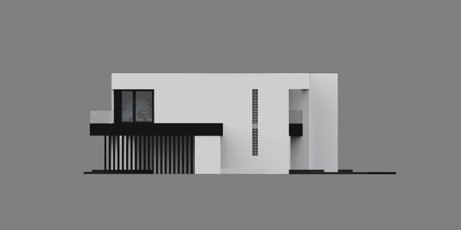 Elewacja boczna projektu domu New House 744 B w1