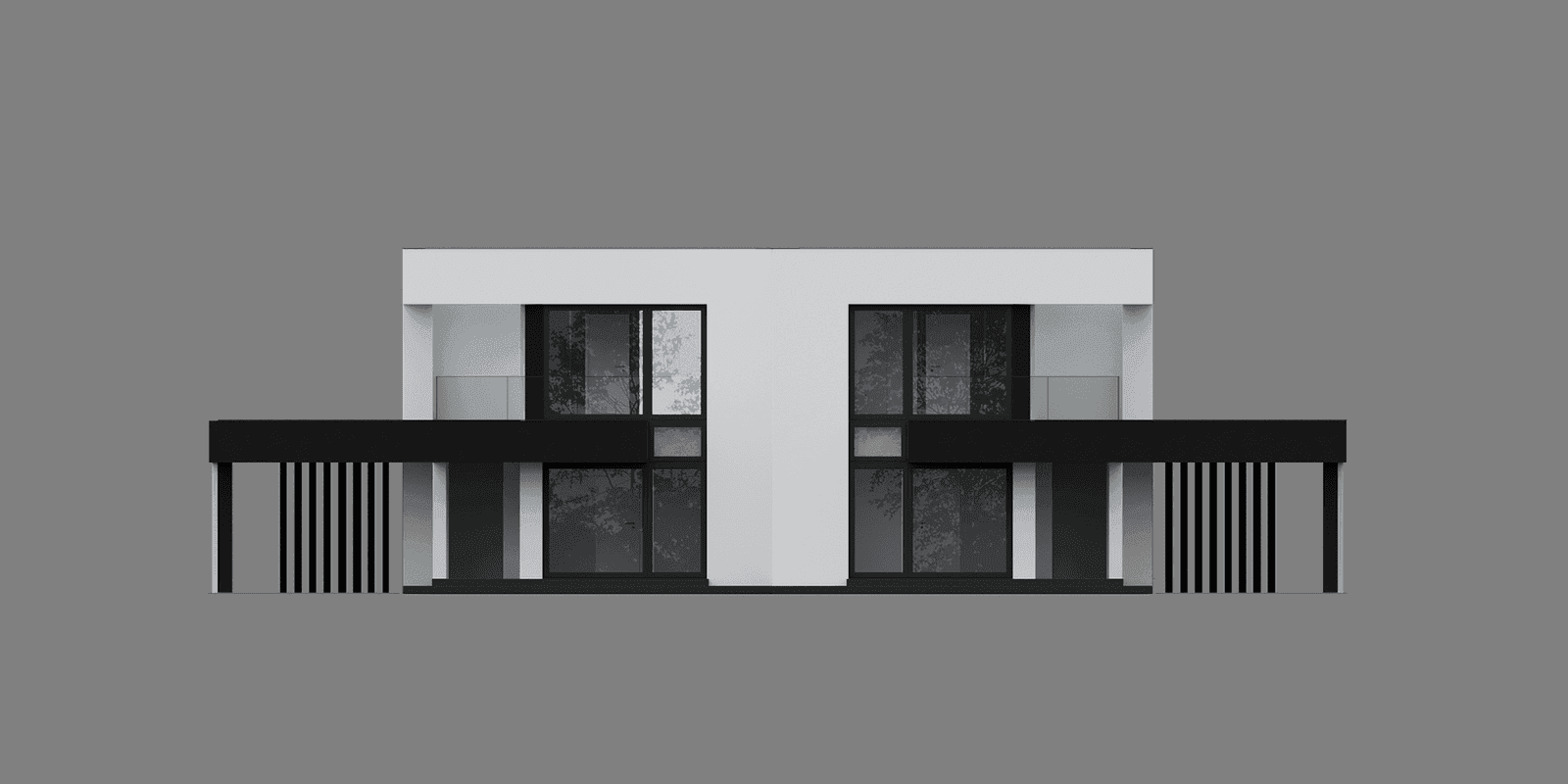 Elewacja frontowa domu New House 744 B w1