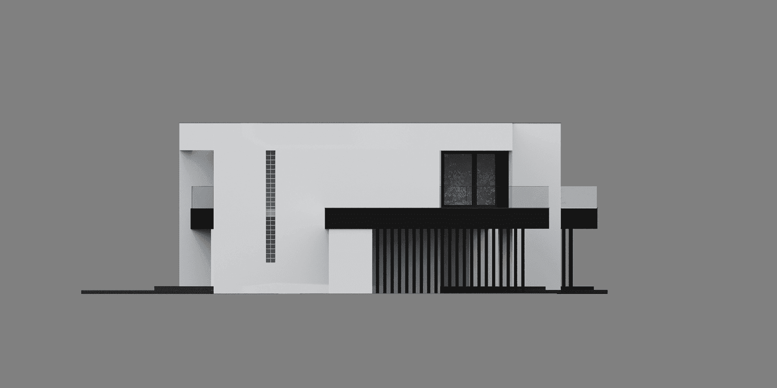 Elewacja boczna projektu domu New House 744 B w1