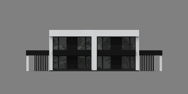 Elewacja tylna projektu domu New House 744 B w1