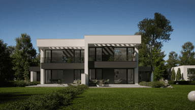 Wizualizacja domu jednorodzinnego New House 744 B w1