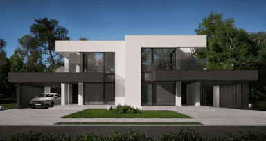 Wizualizacja domu jednorodzinnego New House 744 B w1