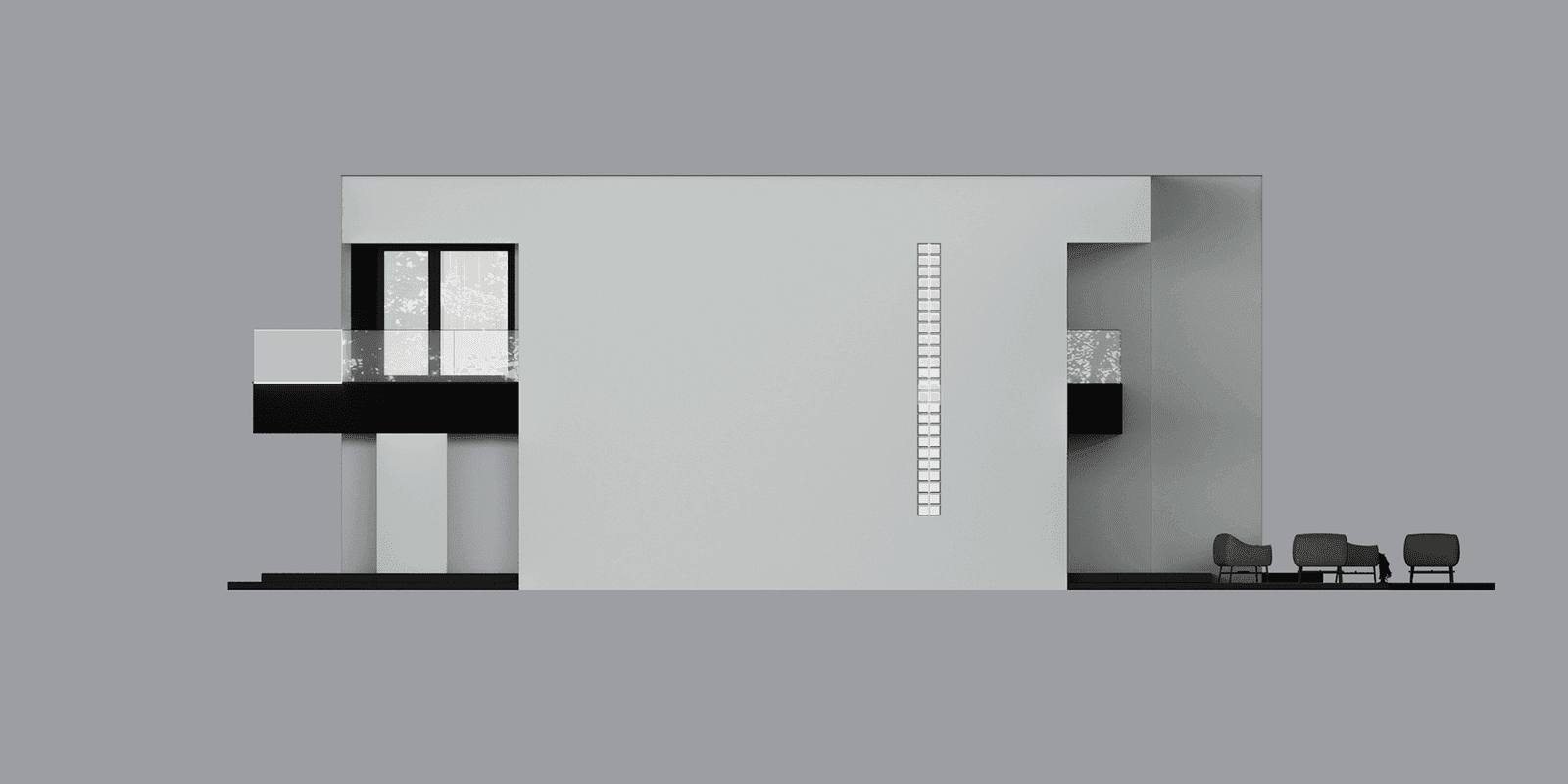 Elewacja boczna projektu domu New House 744 D