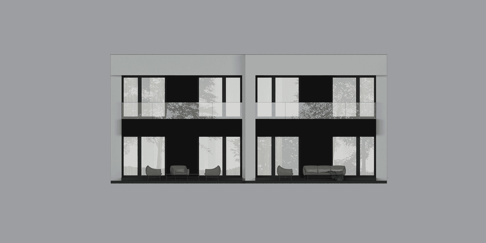 Elewacja tylna projektu domu New House 744 D