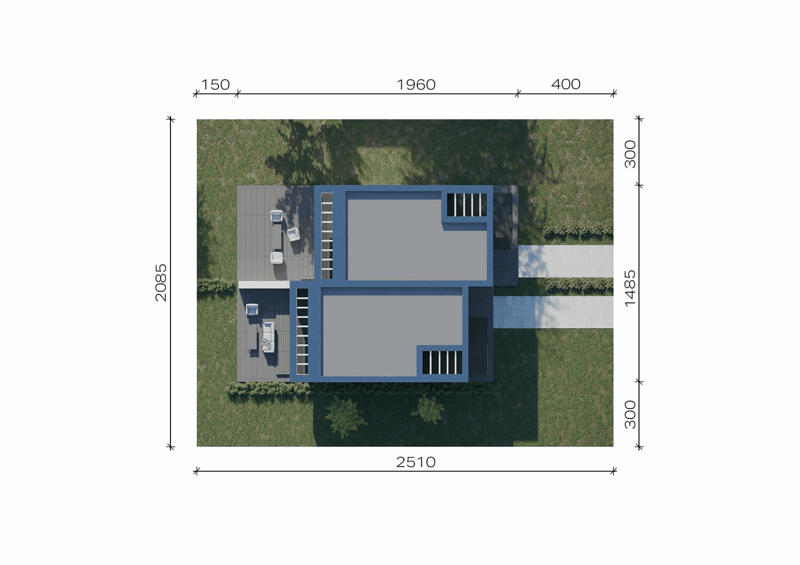 Usytuowanie projektu domu New House 744 D