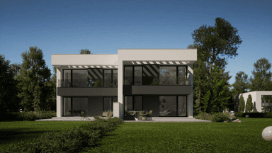 Wizualizacja domu jednorodzinnego New House 744 D