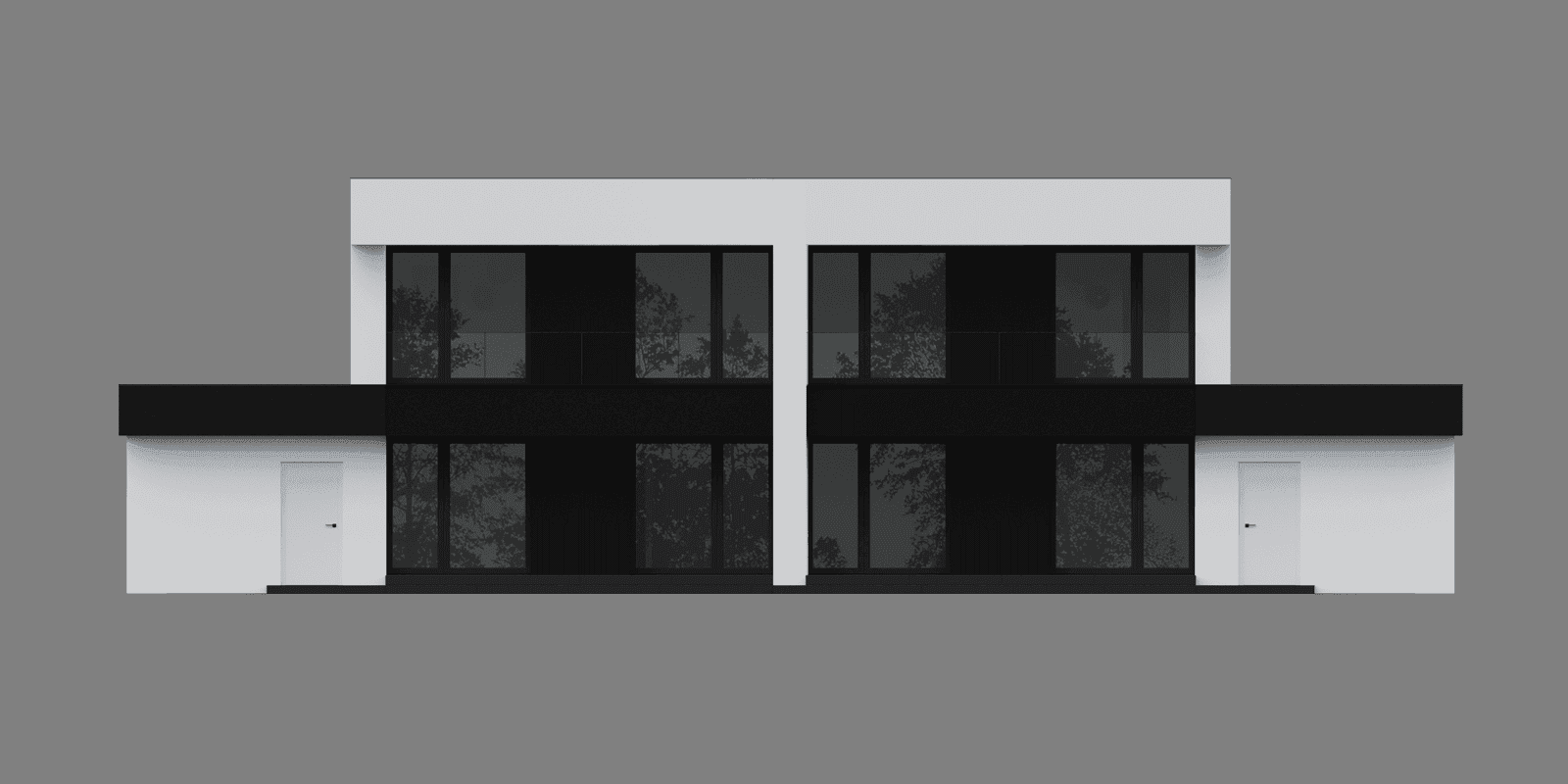 Elewacja tylna projektu domu New House 744 D G1