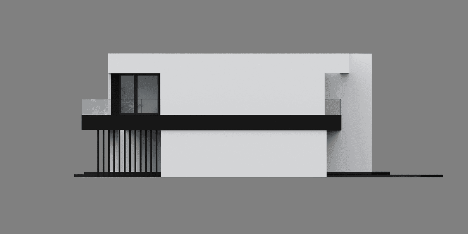 Elewacja boczna projektu domu New House 744 D G1