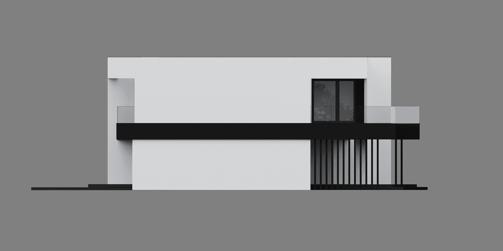 Elewacja boczna projektu domu New House 744 D G1