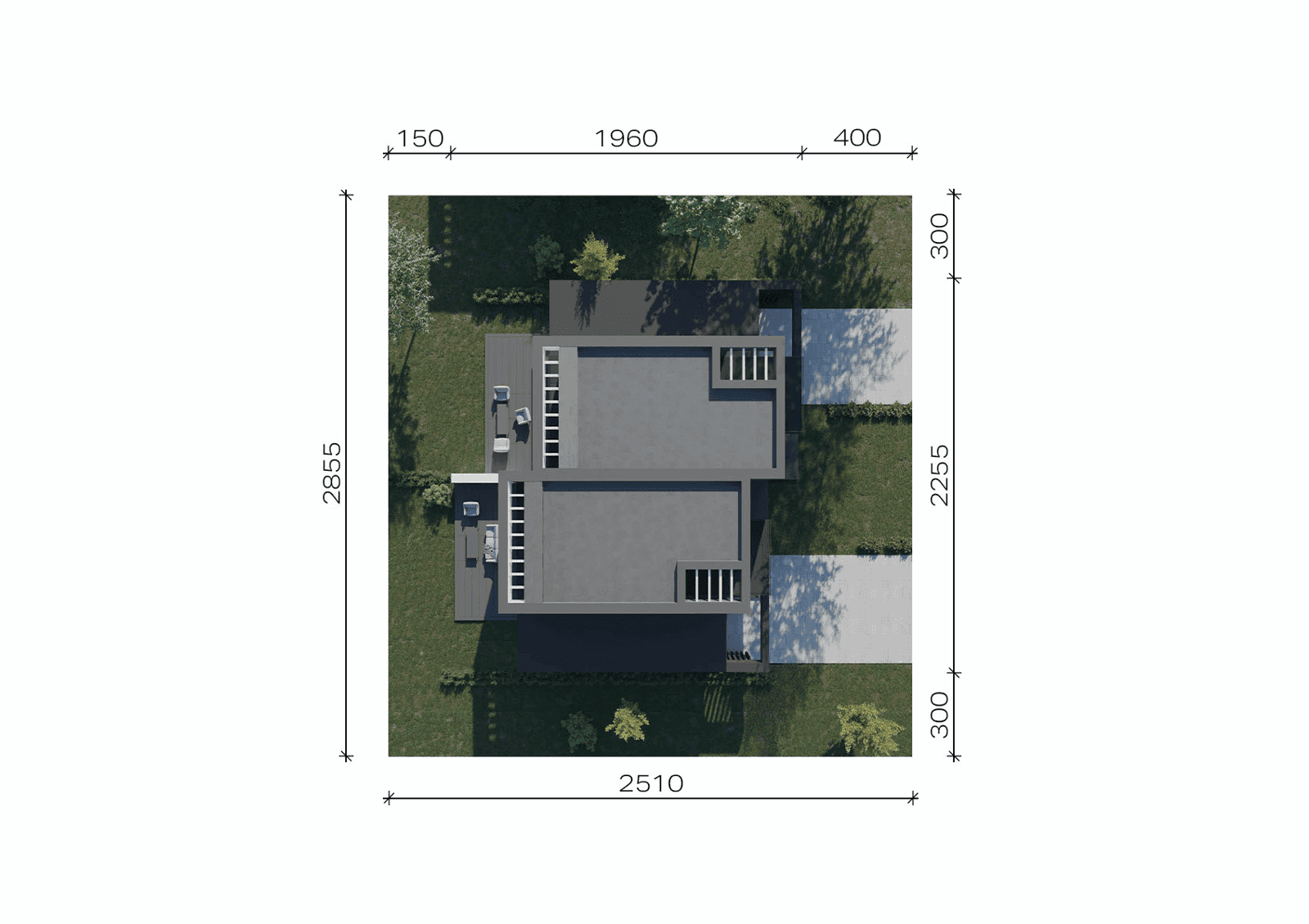 Usytuowanie projektu domu New House 744 D G1