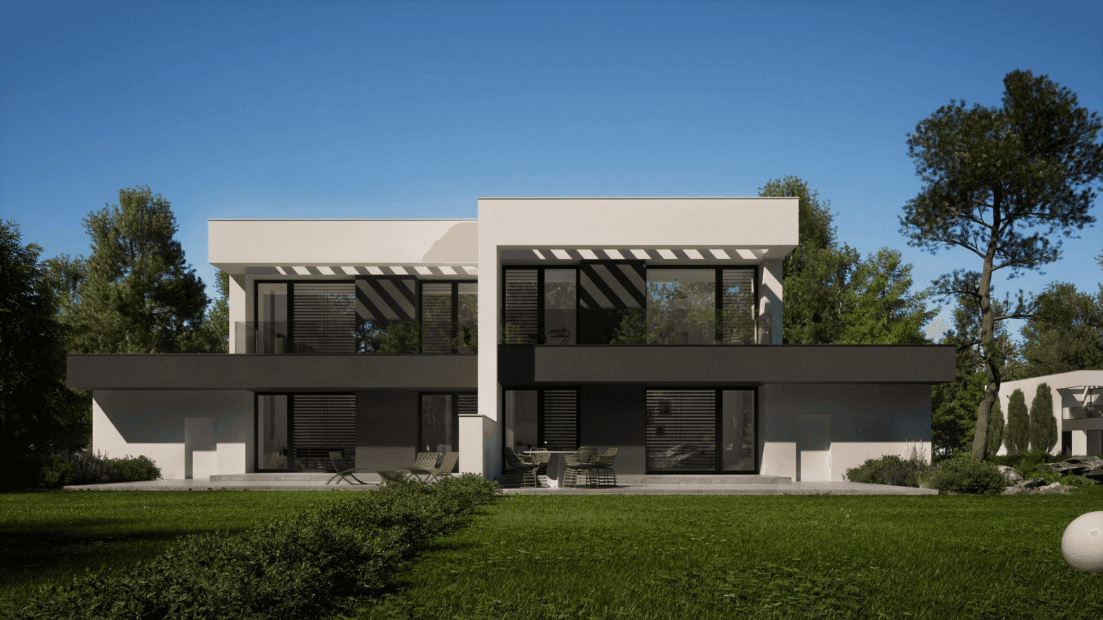 Wizualizacja domu jednorodzinnego New House 744 D G1