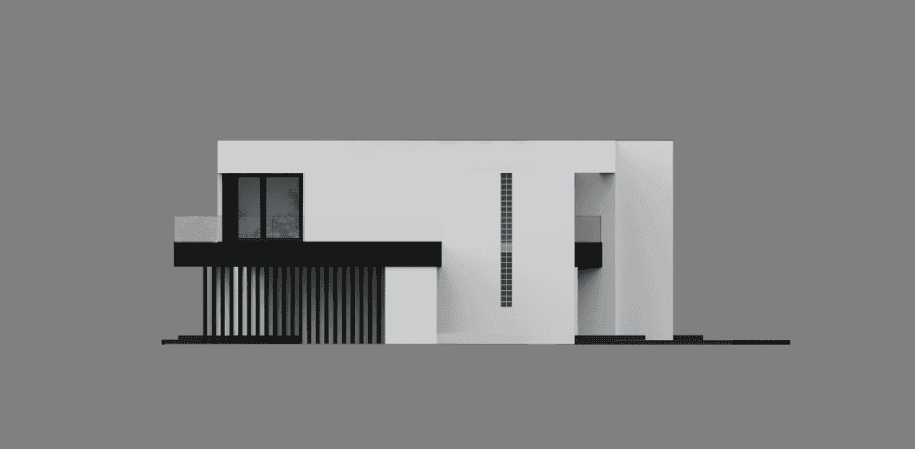 Elewacja boczna projektu domu New House 744 D w1