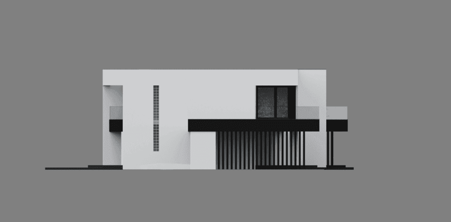 Elewacja boczna projektu domu New House 744 D w1