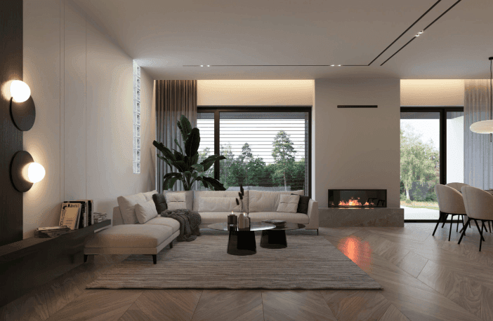 Wizualizacja domu jednorodzinnego New House 744 D w1