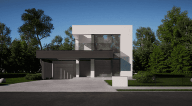 Wizualizacja domu jednorodzinnego New House 744 G1