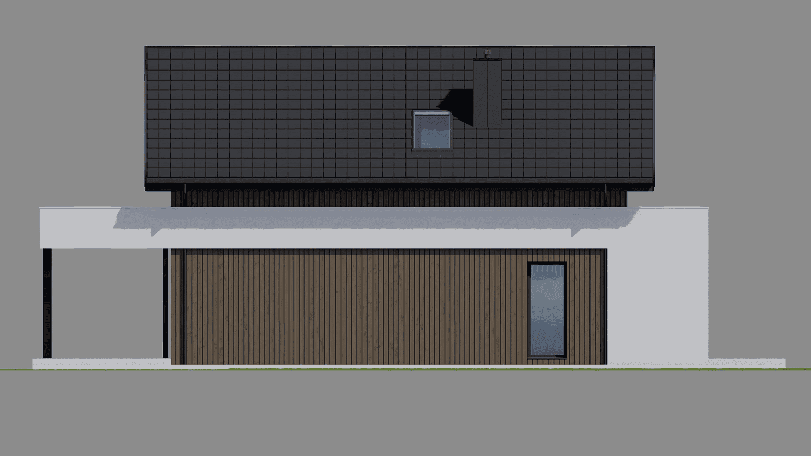 Elewacja boczna domu New House 752