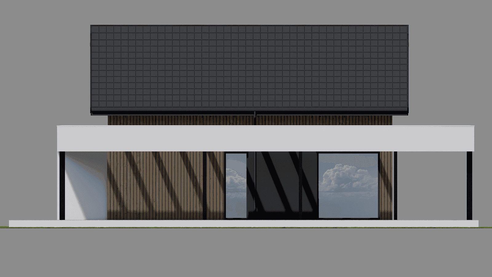 Elewacja boczna domu New House 752