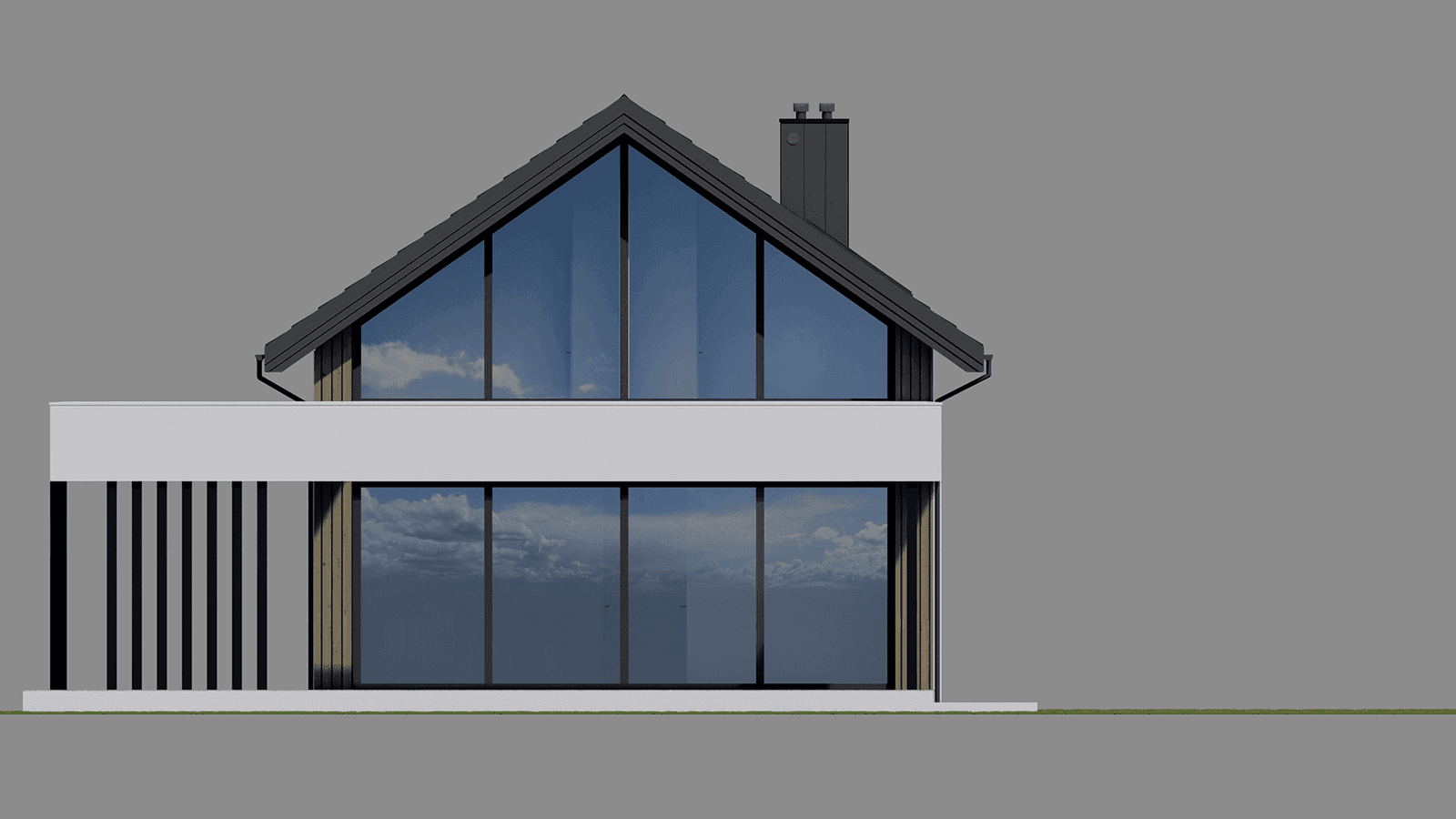 Elewacja tylna projektu domu New House 752