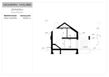 Przekrój projektu domu New House 752