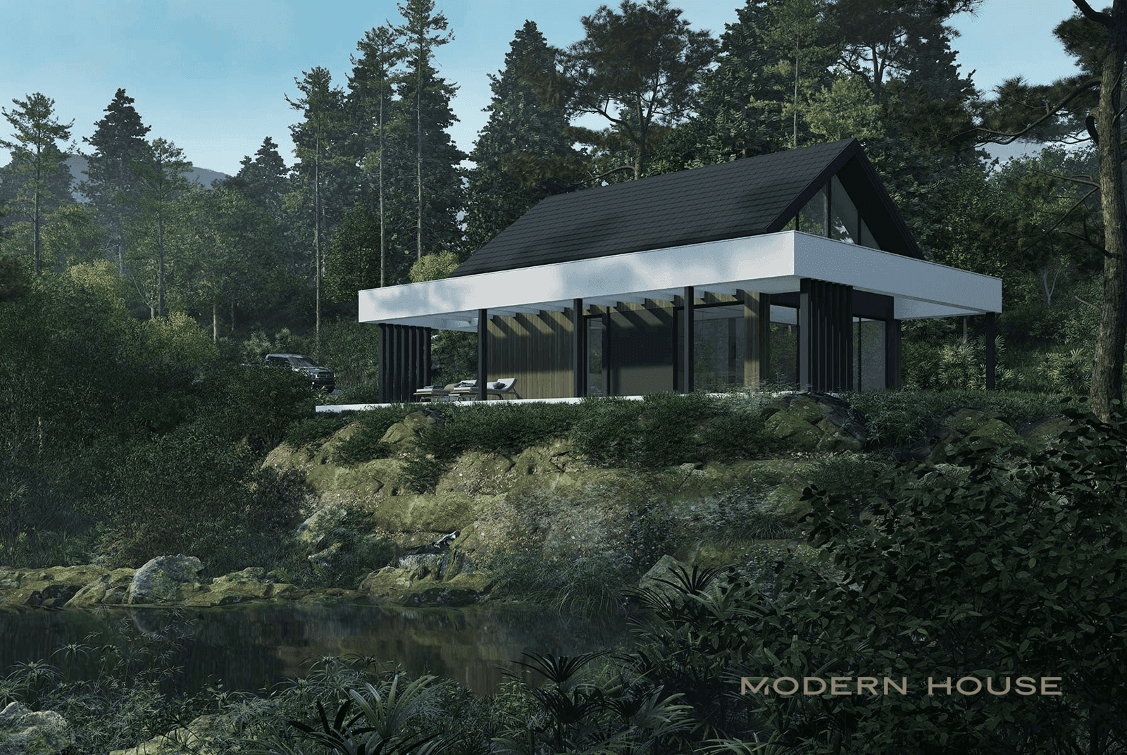 Wizualizacja domu jednorodzinnego New House 752