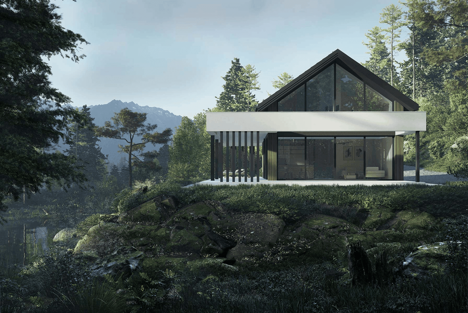 Wizualizacja domu jednorodzinnego New House 752