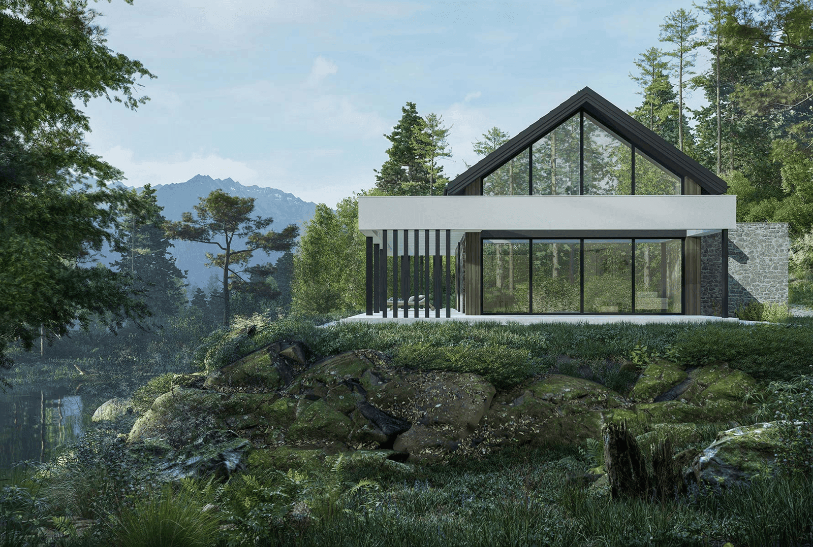 Wizualizacja domu jednorodzinnego New House 752 G1