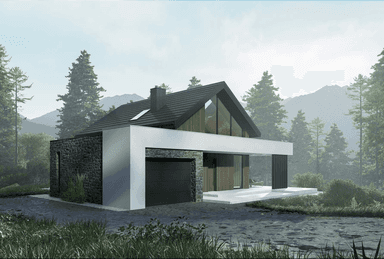 Wizualizacja domu jednorodzinnego New House 752 G1