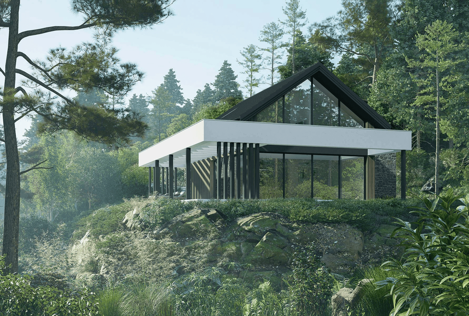 Wizualizacja domu jednorodzinnego New House 752 G1