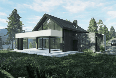 Wizualizacja domu jednorodzinnego New House 752 G1