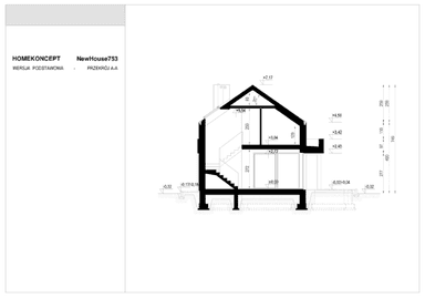 Przekrój projektu domu New House 753
