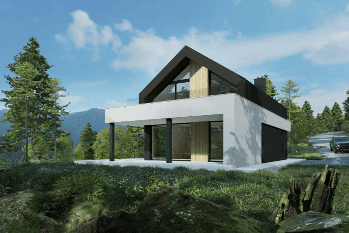 Wizualizacja domu jednorodzinnego New House 753