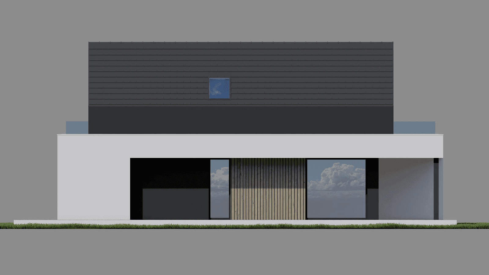 Elewacja boczna domu New House 753 G1