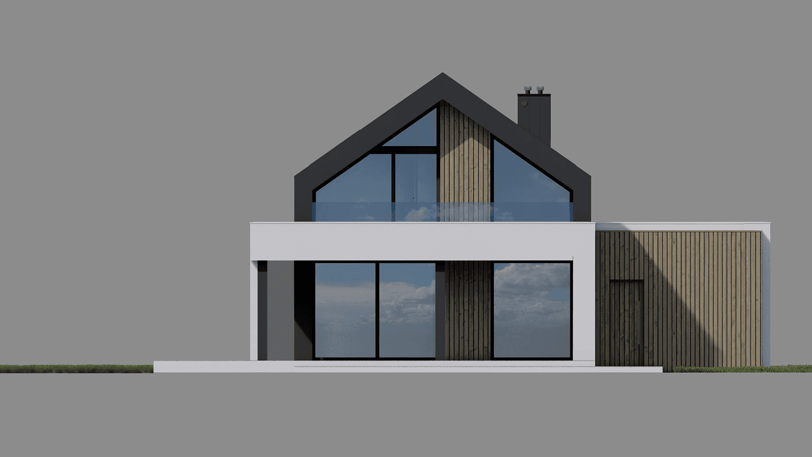 Elewacja tylna domu New House 753 G1