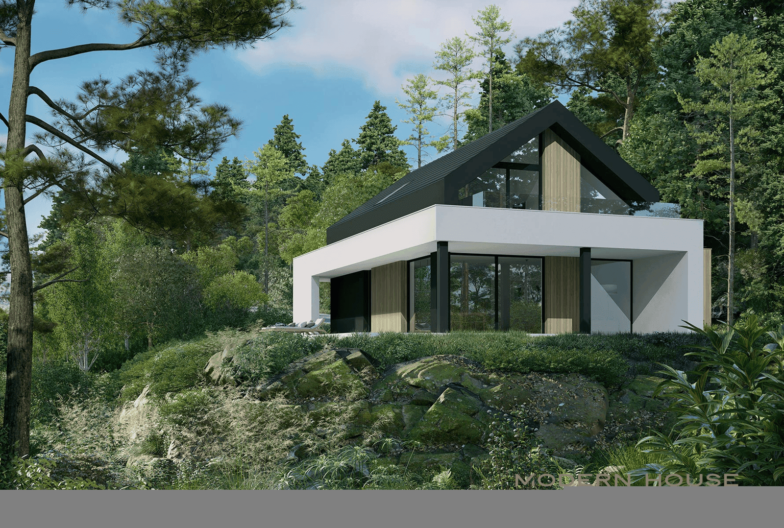 Wizualizacja domu jednorodzinnego New House 753 G1