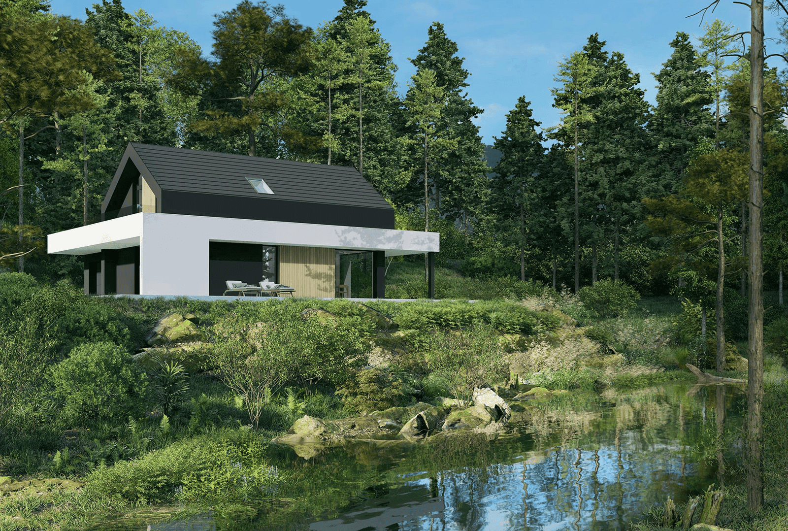 Wizualizacja domu jednorodzinnego New House 753 G1