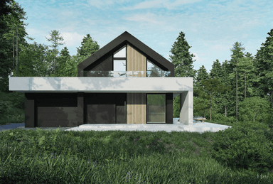 Wizualizacja domu jednorodzinnego New House 753 G1