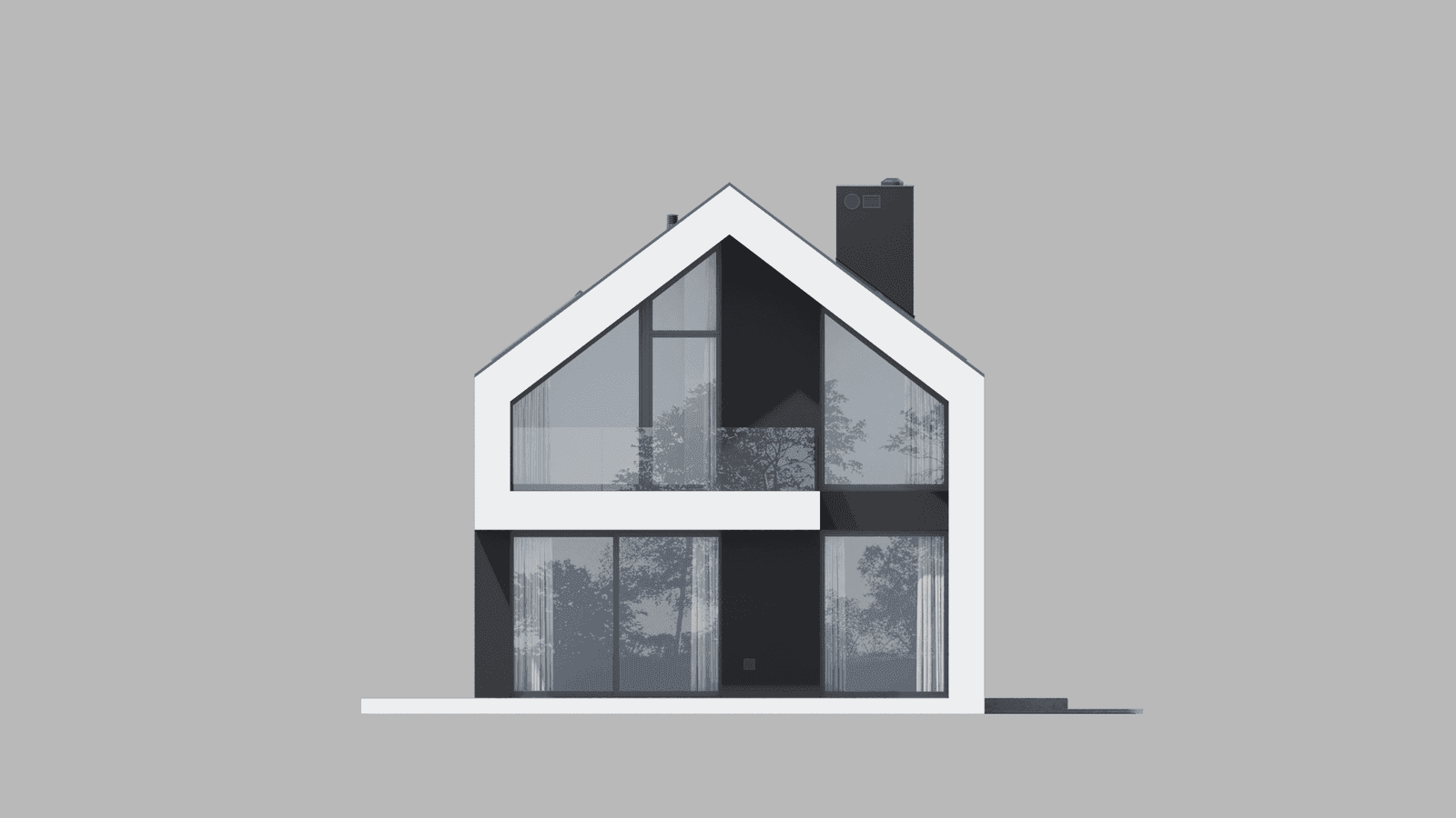 Elewacja tylna projektu domu New House 754