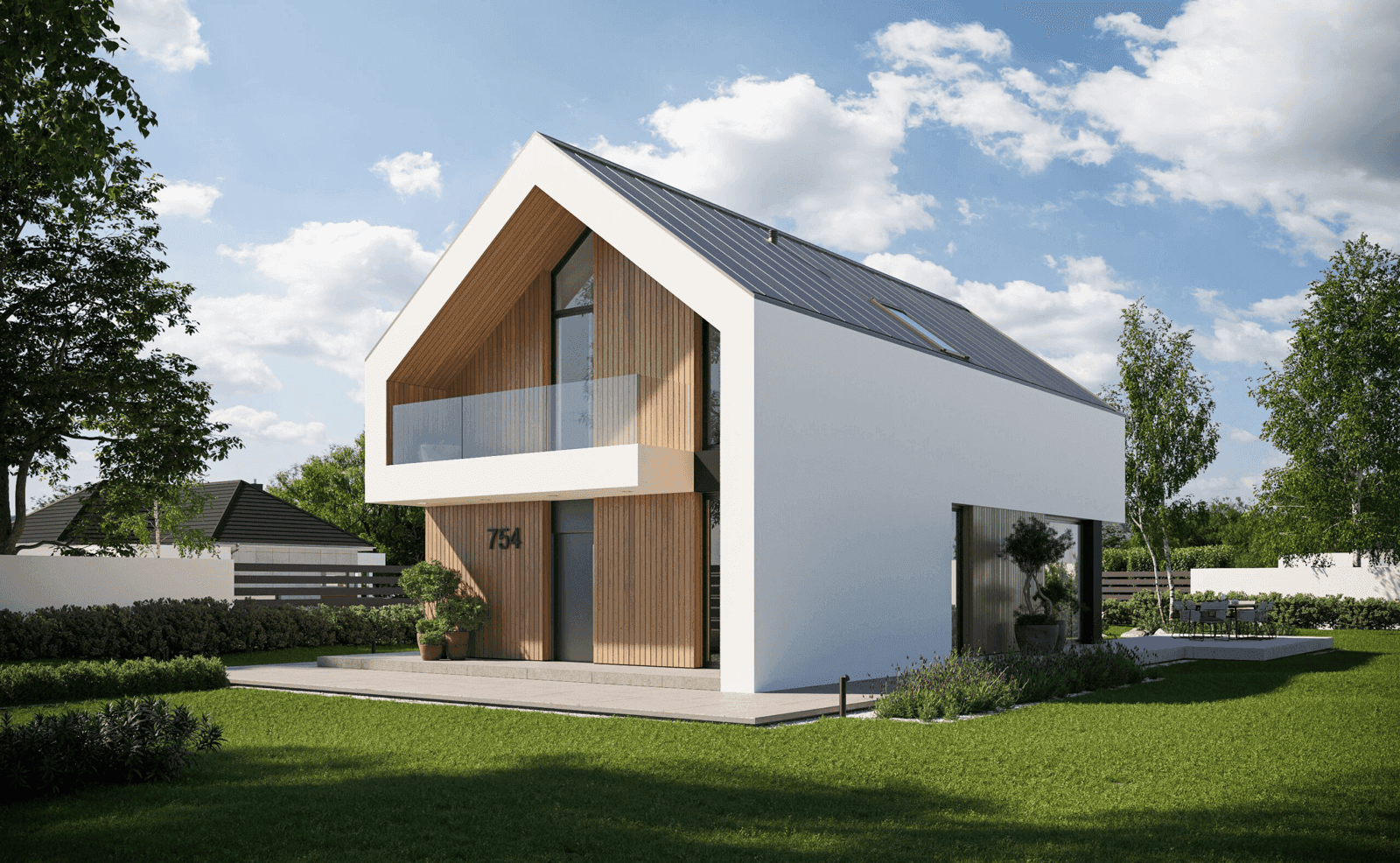 Wizualizacja domu jednorodzinnego New House 754