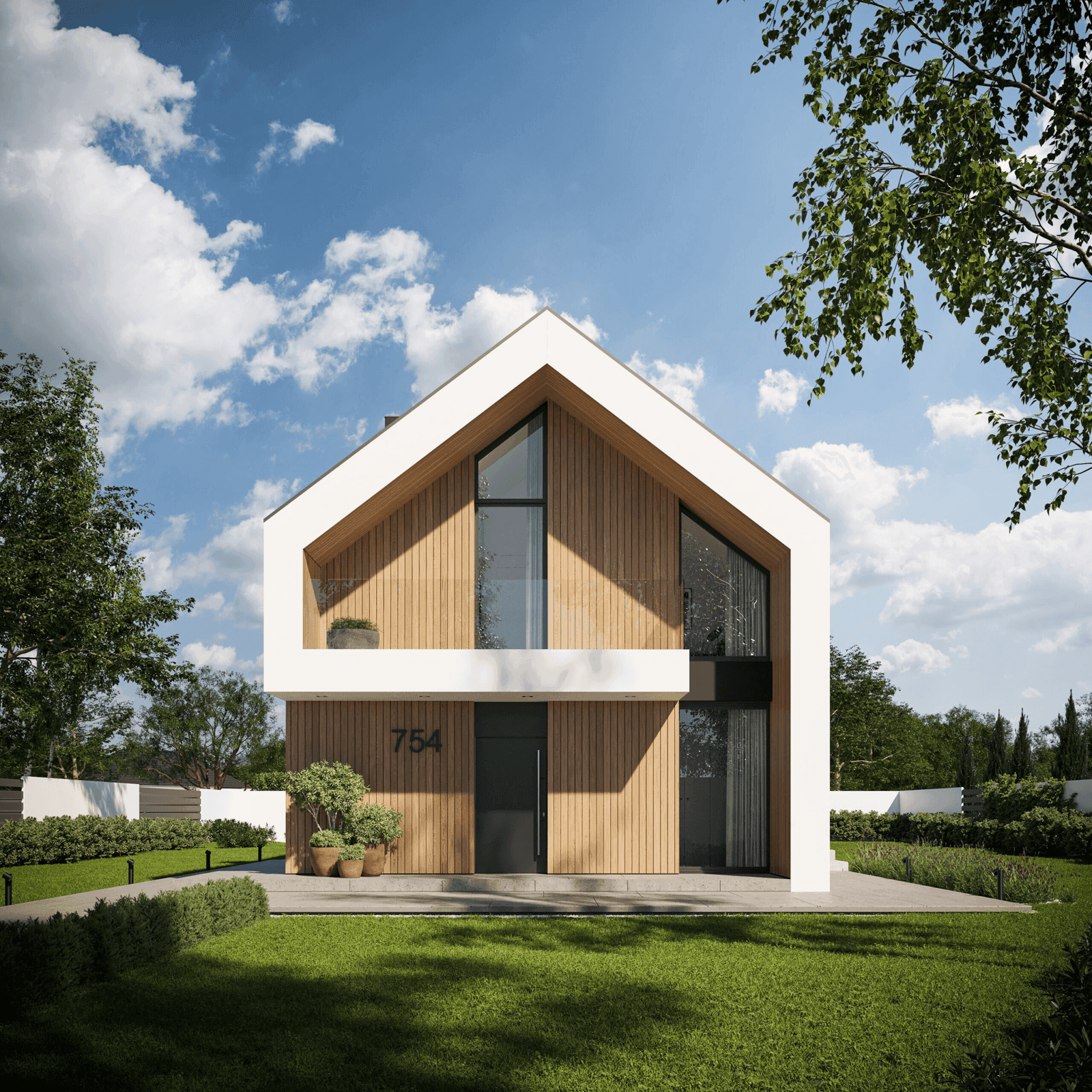 Wizualizacja domu jednorodzinnego New House 754