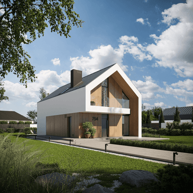 Wizualizacja domu jednorodzinnego New House 754