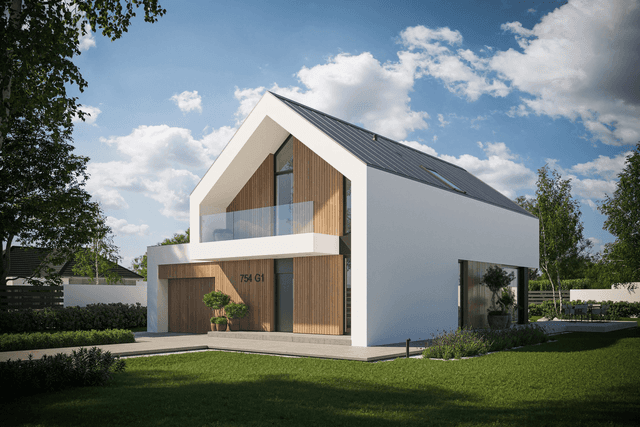 Wizualizacja projektu domu New House 754 G1