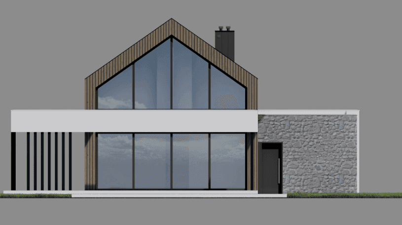 Elewacja tylna projektu domu New House 756 G1