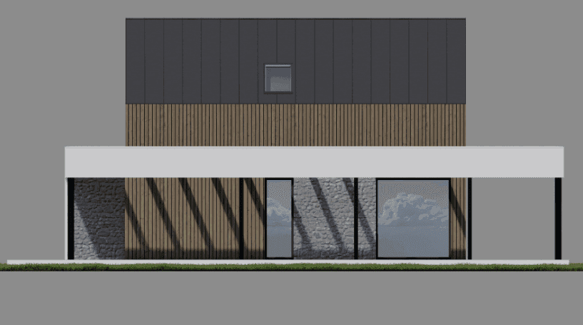 Elewacja boczna projektu domu New House 756 G1