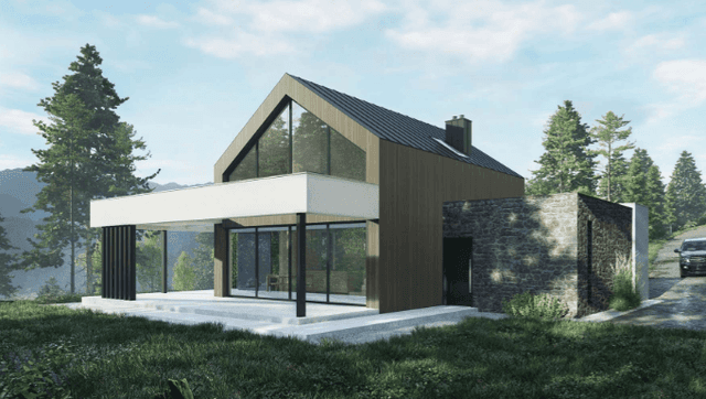 Wizualizacja domu jednorodzinnego New House 756 G1