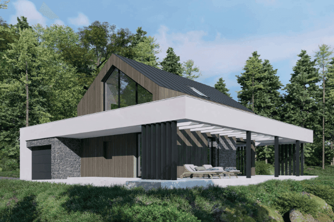 Wizualizacja domu jednorodzinnego New House 756 G1